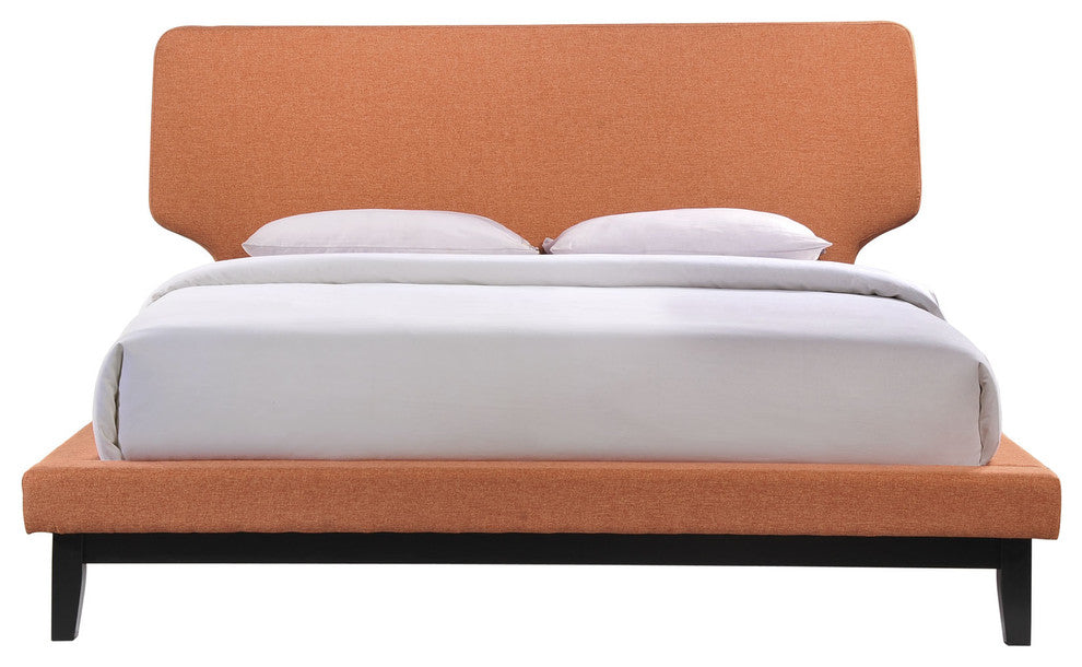Bethany 5 Piece Queen Bedroom Set, Black Orange