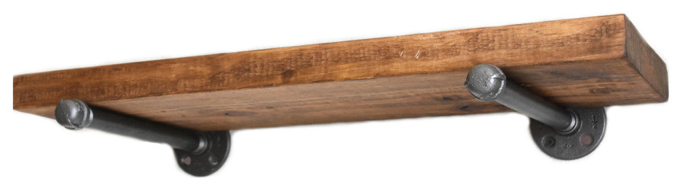 Teton Industrial Rustic Floating Shelf - Modern Farmhouse Shelf - Open Shelving