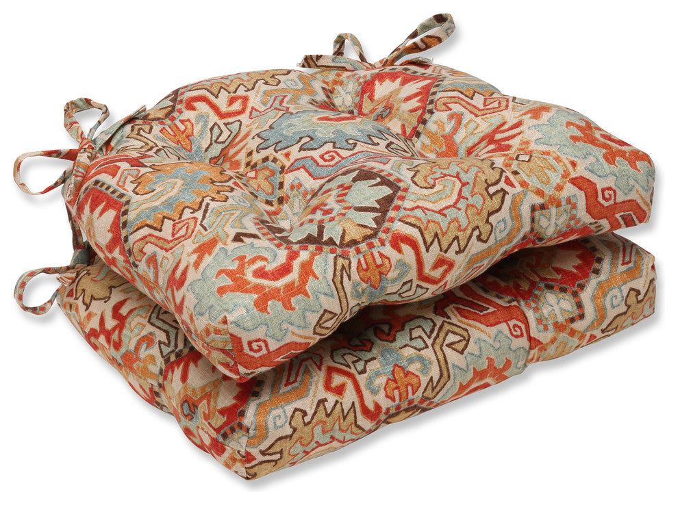 Madrid Reversible Chair Pad, Set of 2, Persian
