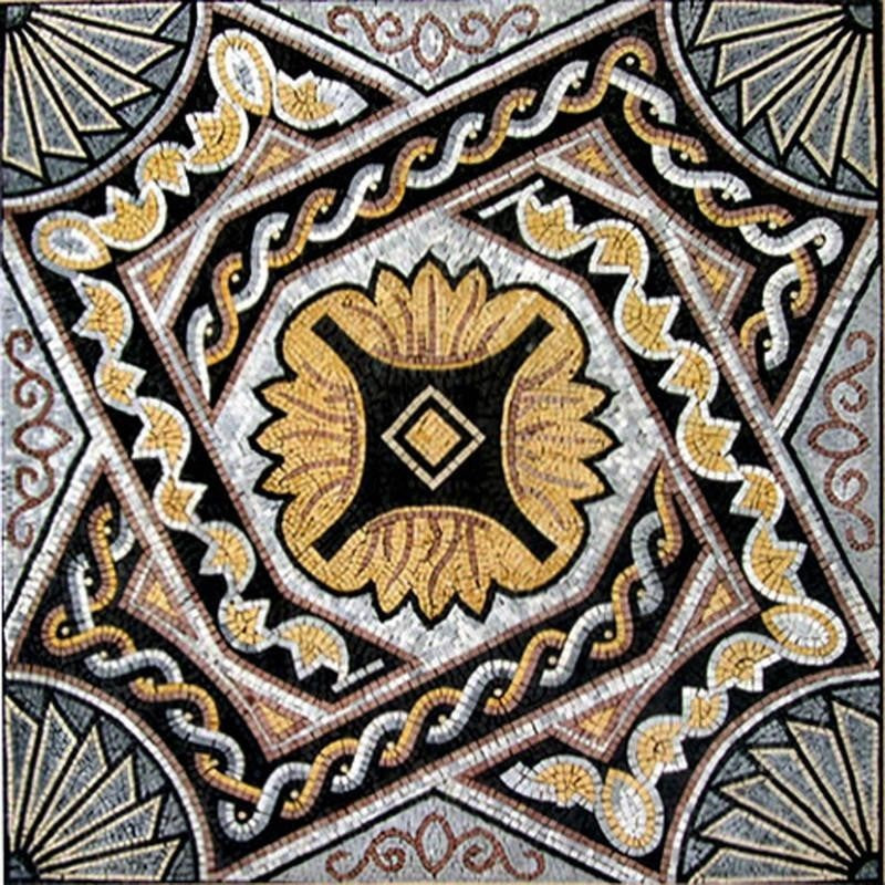 Stone Mosaic Art Panel, Kimi Ii, 24"x24"