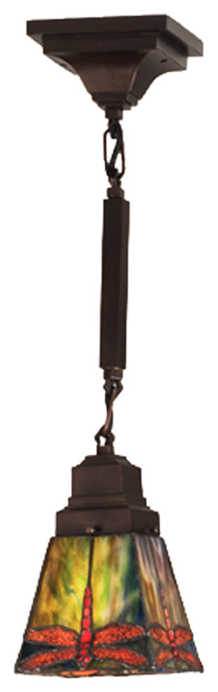 Meyda lighting 49099 5"Sq Prairie Dragonfly Mini Pendant.609