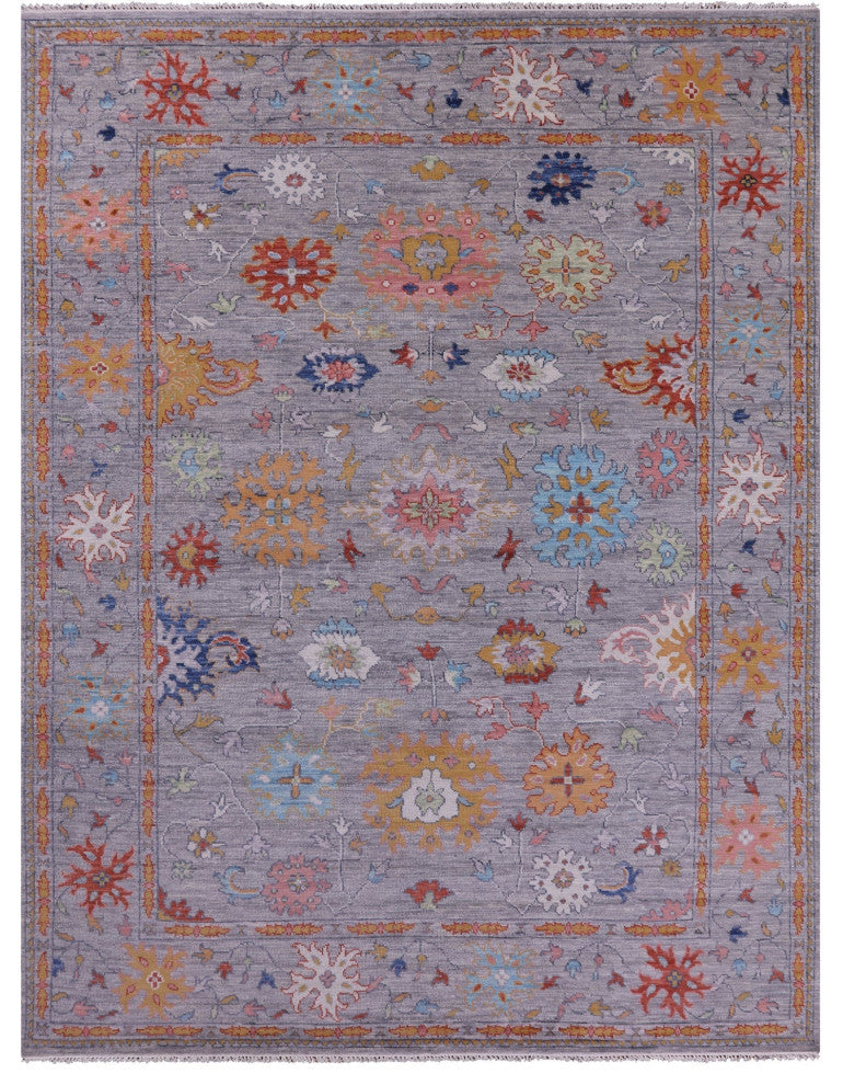 9' 3" X 12' 2" Hand Knotted Turkish Oushak Wool Rug - Q13391