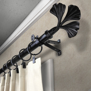 Florence 13/16" dia. Curtain Rod, Black, 18-28"