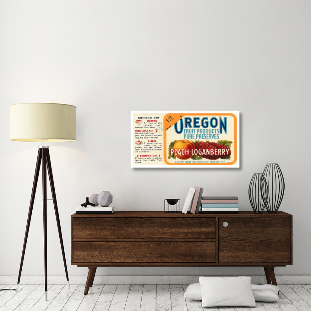 "Peach - Loganberry Preserves" Digital Paper Print by Retrolabel, 42"x22"