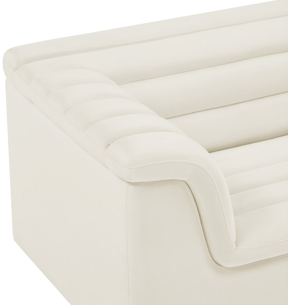 Cascade Upholstered Set, Cream, Velvet, Chair