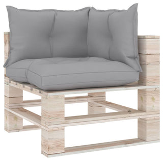 Vidaxl Pallet Sofa Cushions 3-Piece Gray Fabric