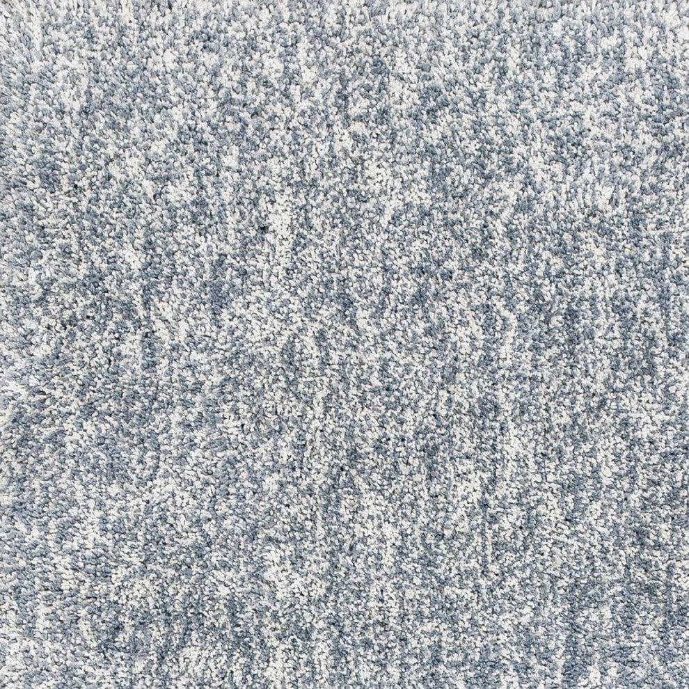 HomeRoots 5'x7' Slate Heather Hand Woven Indoor Shag Area Rug