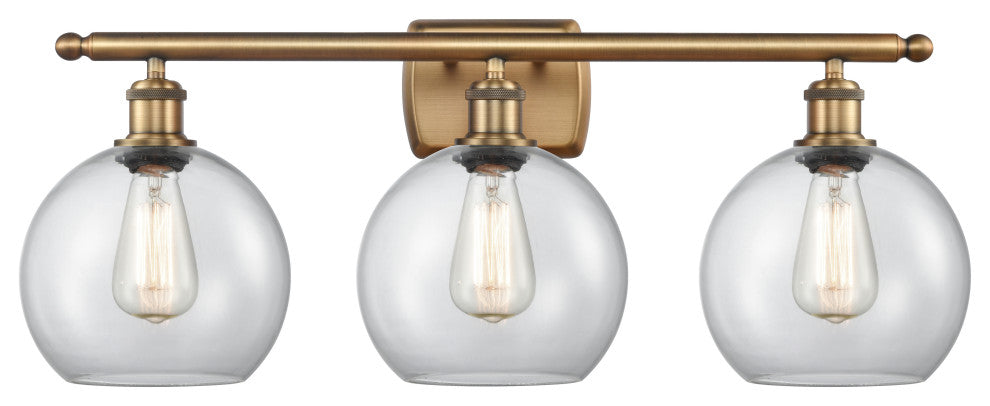 Innovations Lighting 516-3W-BB-G122-8 Athens 3 Light 26" Bath Vanity Light