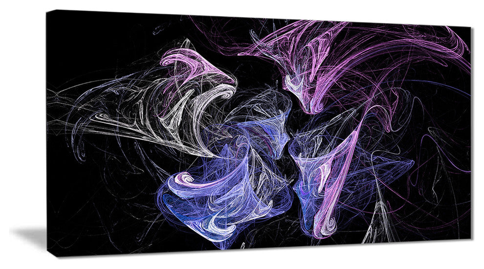 "Billowing Smoke Blue Purple" Abstract Digital Art Canvas Print