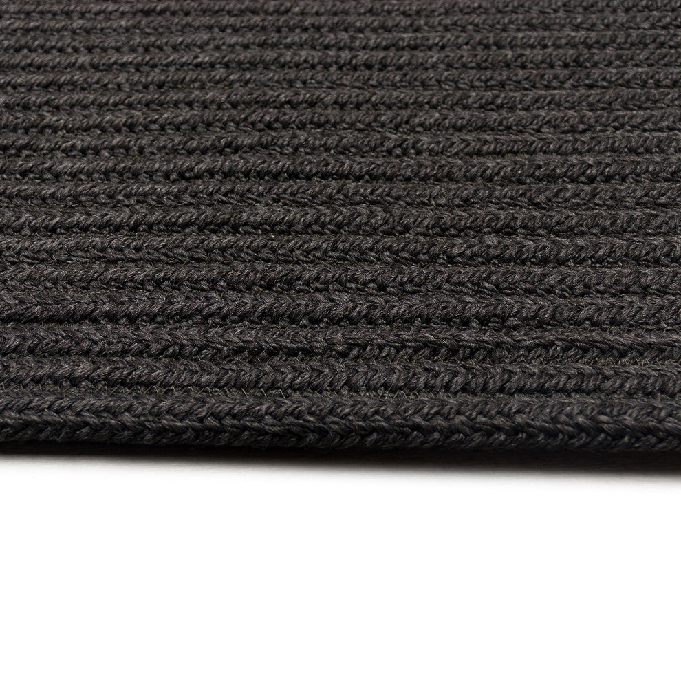 Calais Solid Indoor/Outdoor Rug, Charcoal, 2'x3'