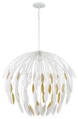 Margeaux Five Light Pendant in Matte White