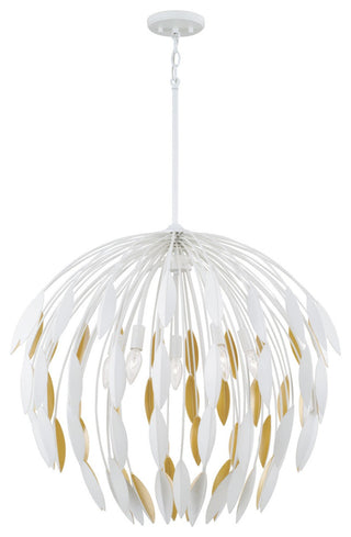 Margeaux Five Light Pendant in Matte White