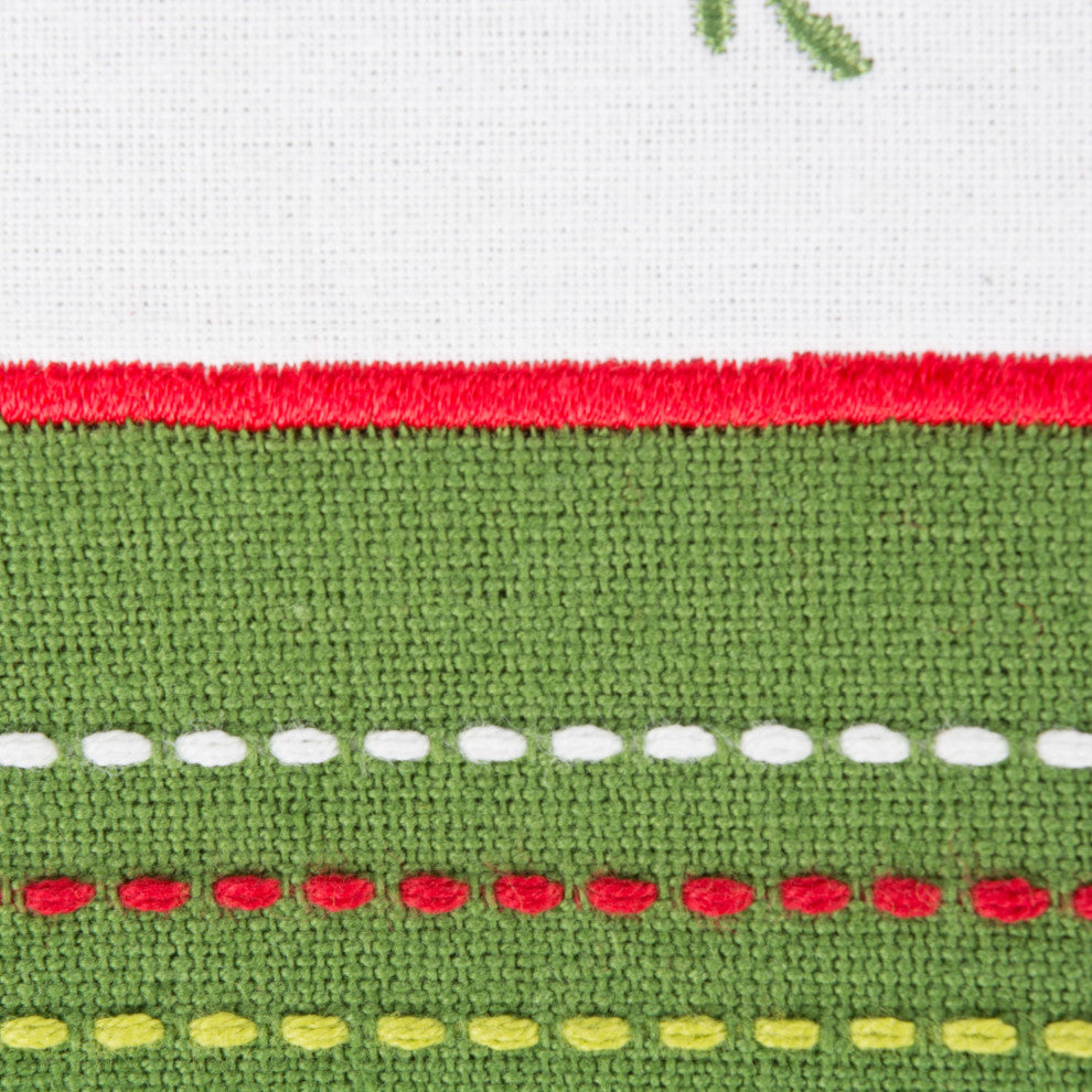 Assorted Holiday Greetings Embellished Dishtowel, Set Of 3
