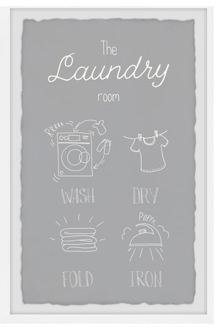 "Wash Your Clothes" Framed Painting Print, 8x12