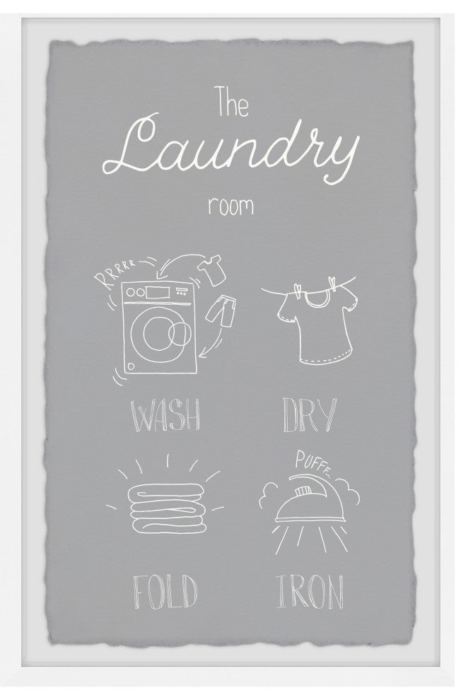 "Wash Your Clothes" Framed Painting Print, 8x12