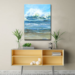 Crashing Wave' Ready2HangArt Canvas by Leslie Owens, 12"x16"