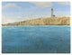"Lighthouse Seascape II" Digital Paper Print by James Wiens, 18"x14"