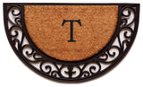 Plantation Arch Monogram Doormat 18"x30", Letter T