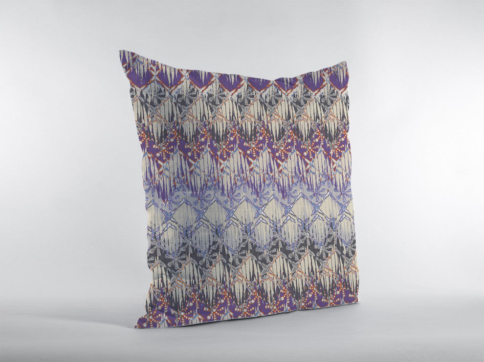26 Magenta Cream Hatch Indoor Outdoor Zippered Throw Pillow
