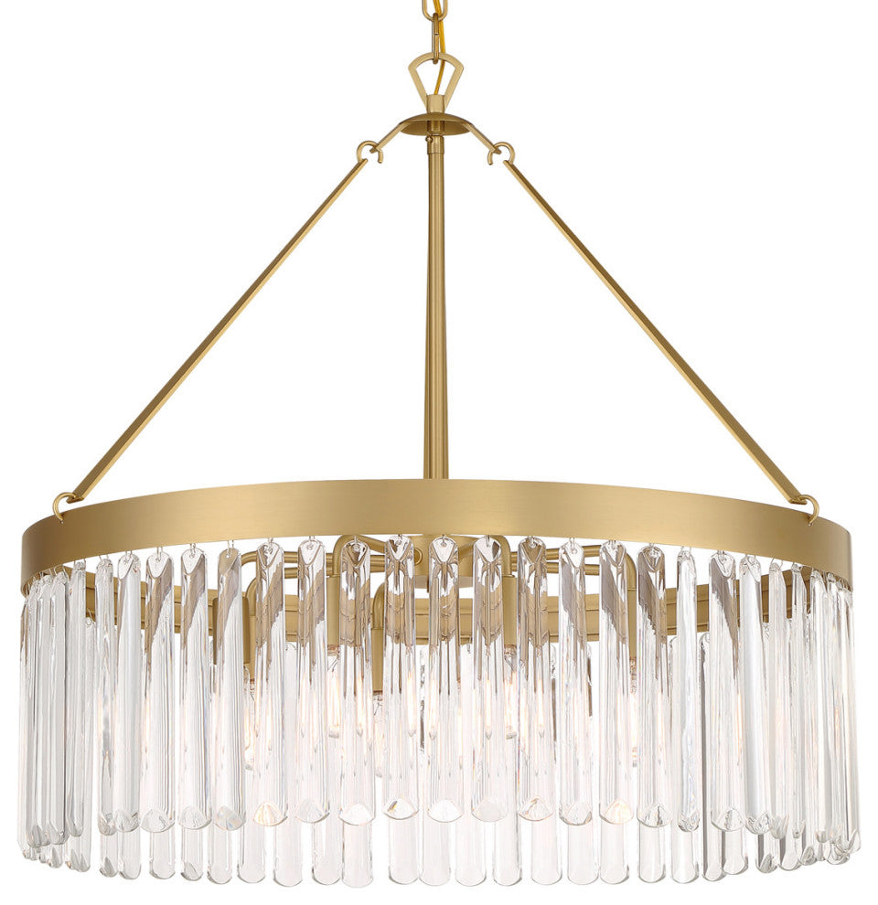 Crystorama Lighting Group EMO-5406 Emory 8 Light 24"W Crystal - Modern Gold