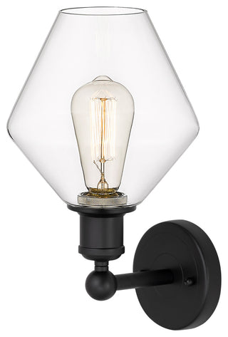 Edison Cindyrella 1-Light 8" Sconce, Matte Black, Clear Shade