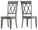 Arbor Hill X Back Wood Dining Chair, Set of 2, Antique Grey