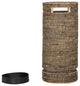 La Jolla Round Rattan Umbrella Stand With Water Catch, Black-Wash