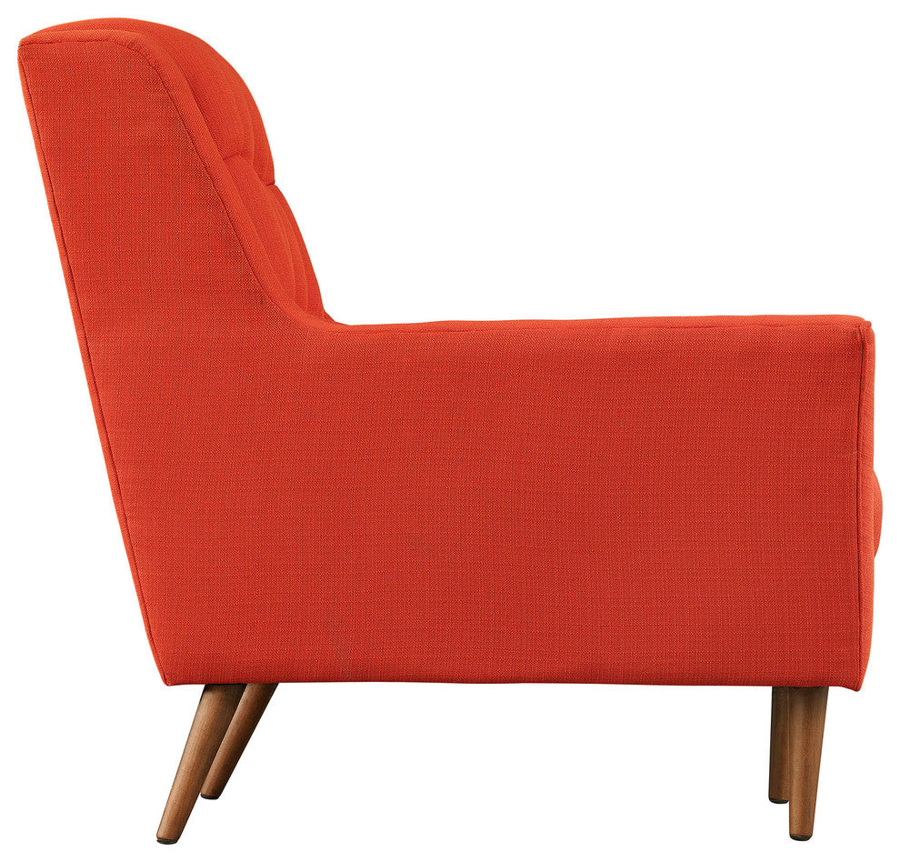 Modern Contemporary Fabric Loveseat , Red, Fabric