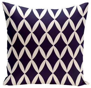 Geometric Decorative Pillow, Spring Navy, 16"x16"