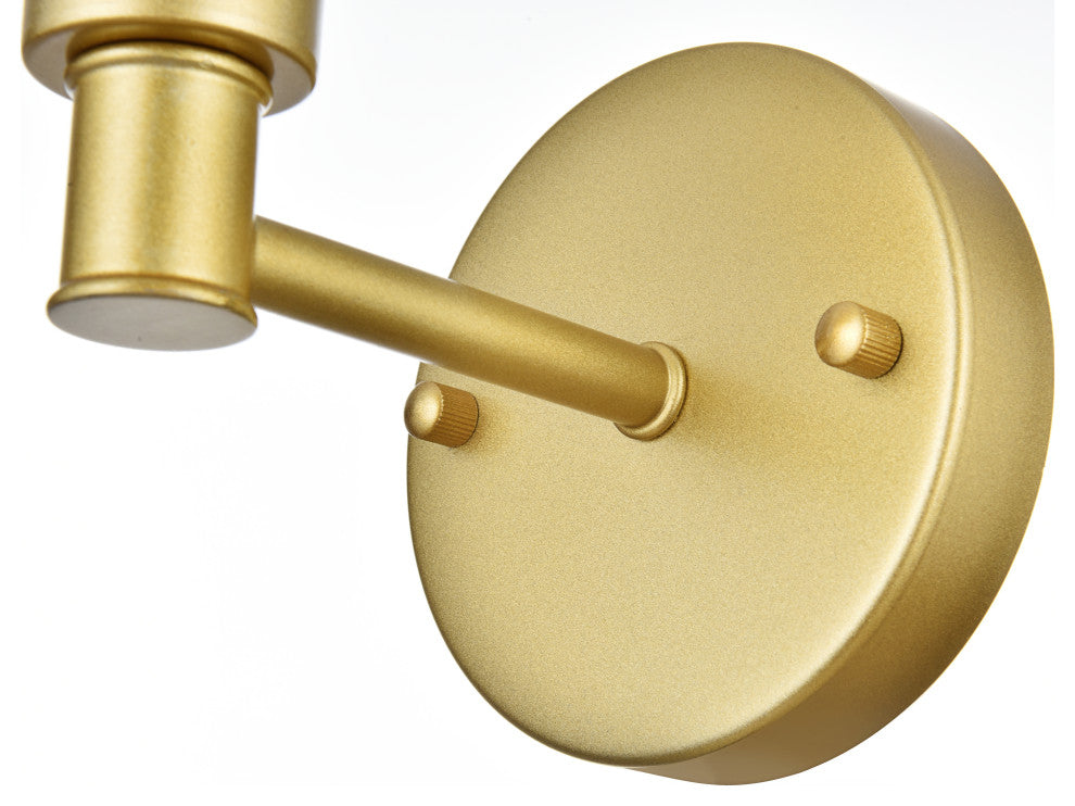 1 Light Brass And Clear Bath Sconce