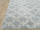 Moroccan Scroll Tile Porcelain Blue Persian Style Wool Area Rug, Porcelain Blue,