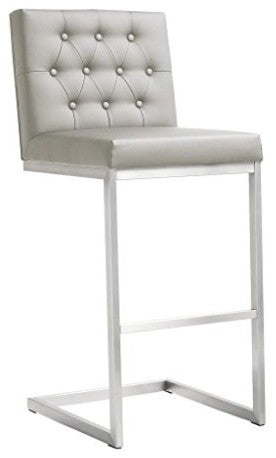 Helsinki Light Grey Steel Barstool (Set of 2) - Light Grey