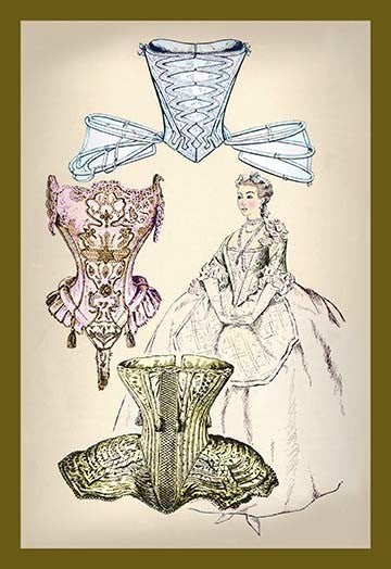 Elaborate Bodices- Gallery Wrapped Canvas Art 28" x 42"