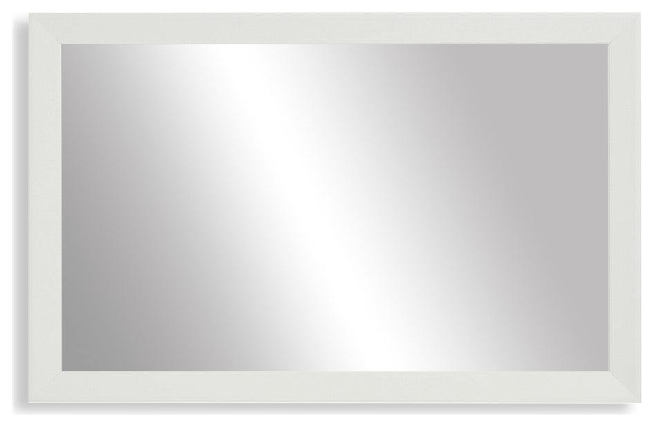 LaRue Framed Wall Mirror, White, 28" X 36"