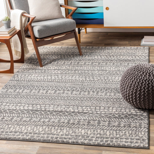 Surya Sunderland SUN-2303 5'3"x7'3" Rug, Medium Gray/White