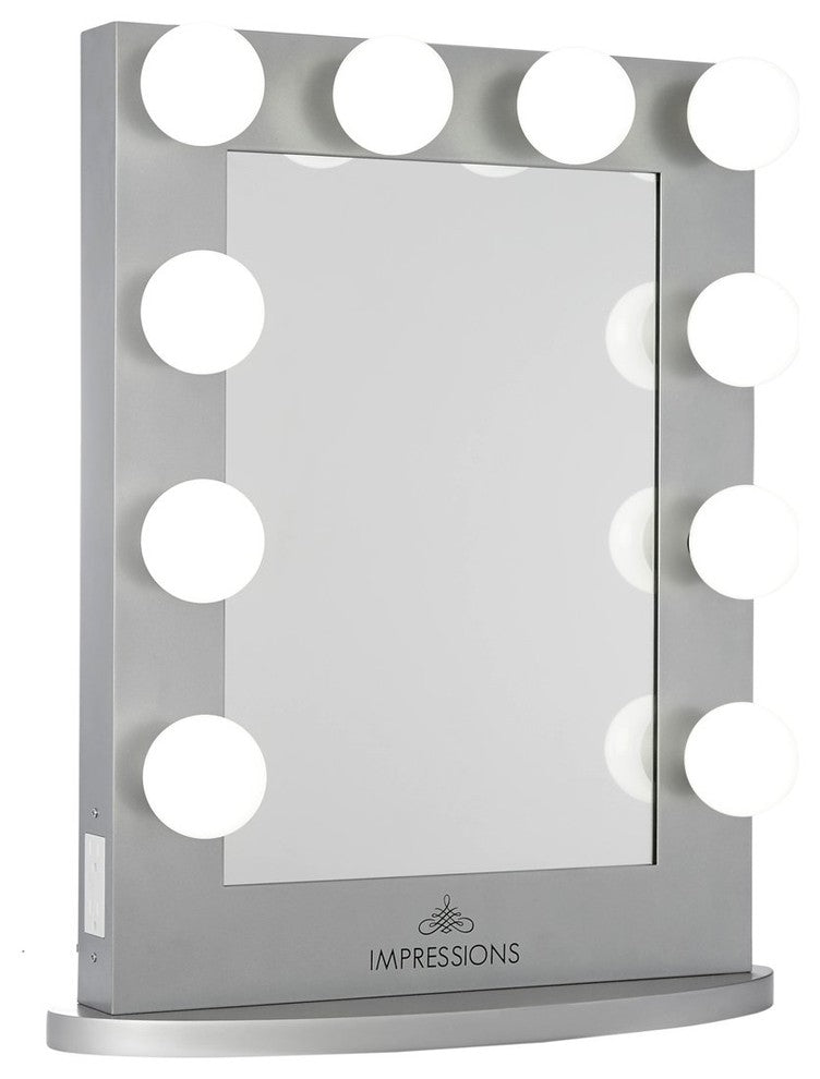 Hollywood Iconic Vanity Mirror, Silver, Clear Led