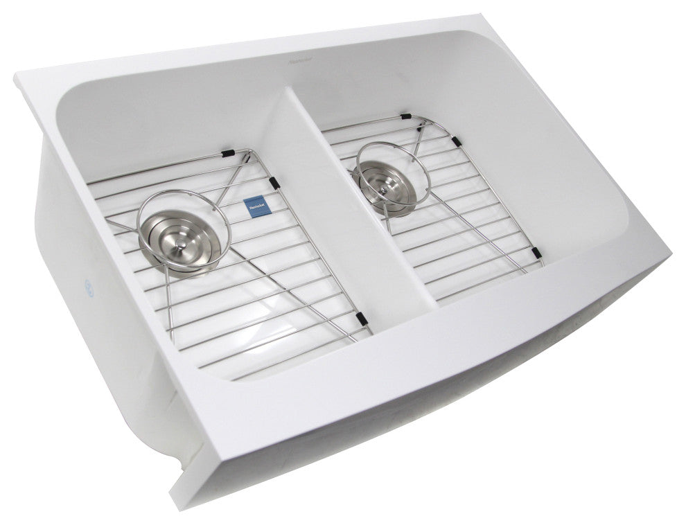 Nantucket Sinks Retrofit Glacierstone EZApron Kitchen Sink, Ns-Gseza32d