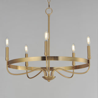 Maxim 14495 Frankie 5 Light 26"W Taper Candle Style Chandelier - Heritage