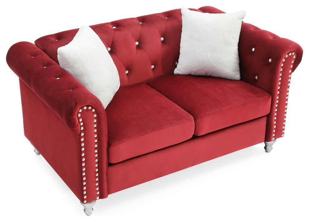 Raisa Loveseat, Burgundy