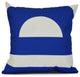 Lock, Geometric Print Pillow, Blue, 18"x18"