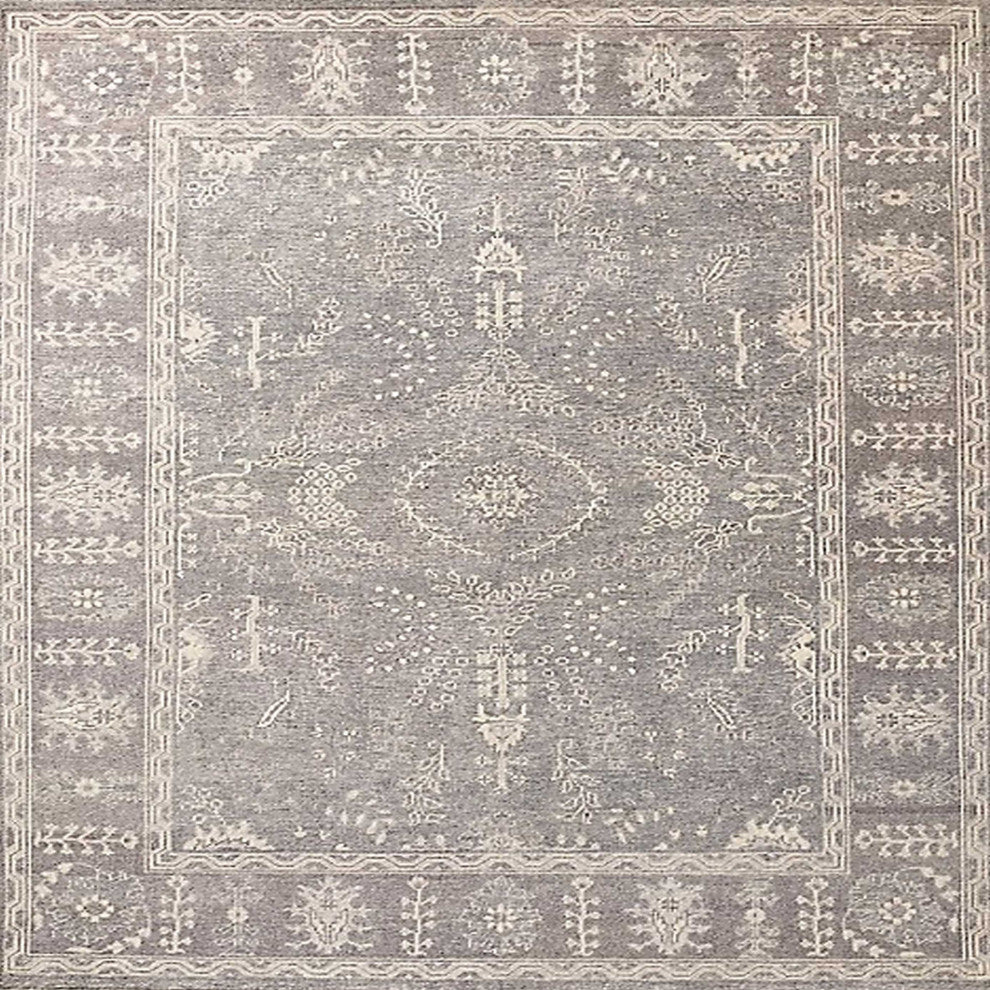 Ahgly Company Indoor Square Mid-Century Modern Area Rugs, 7' Square