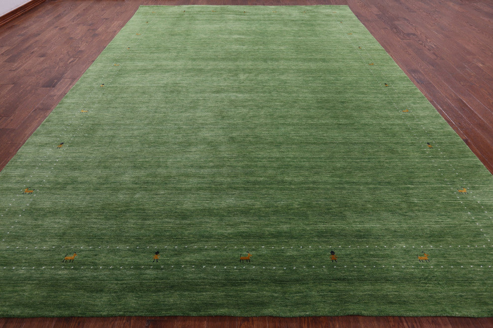 Persian Gabbeh Hand-Knotted Wool Rug 10' 0" X 14' 0" - Q15088