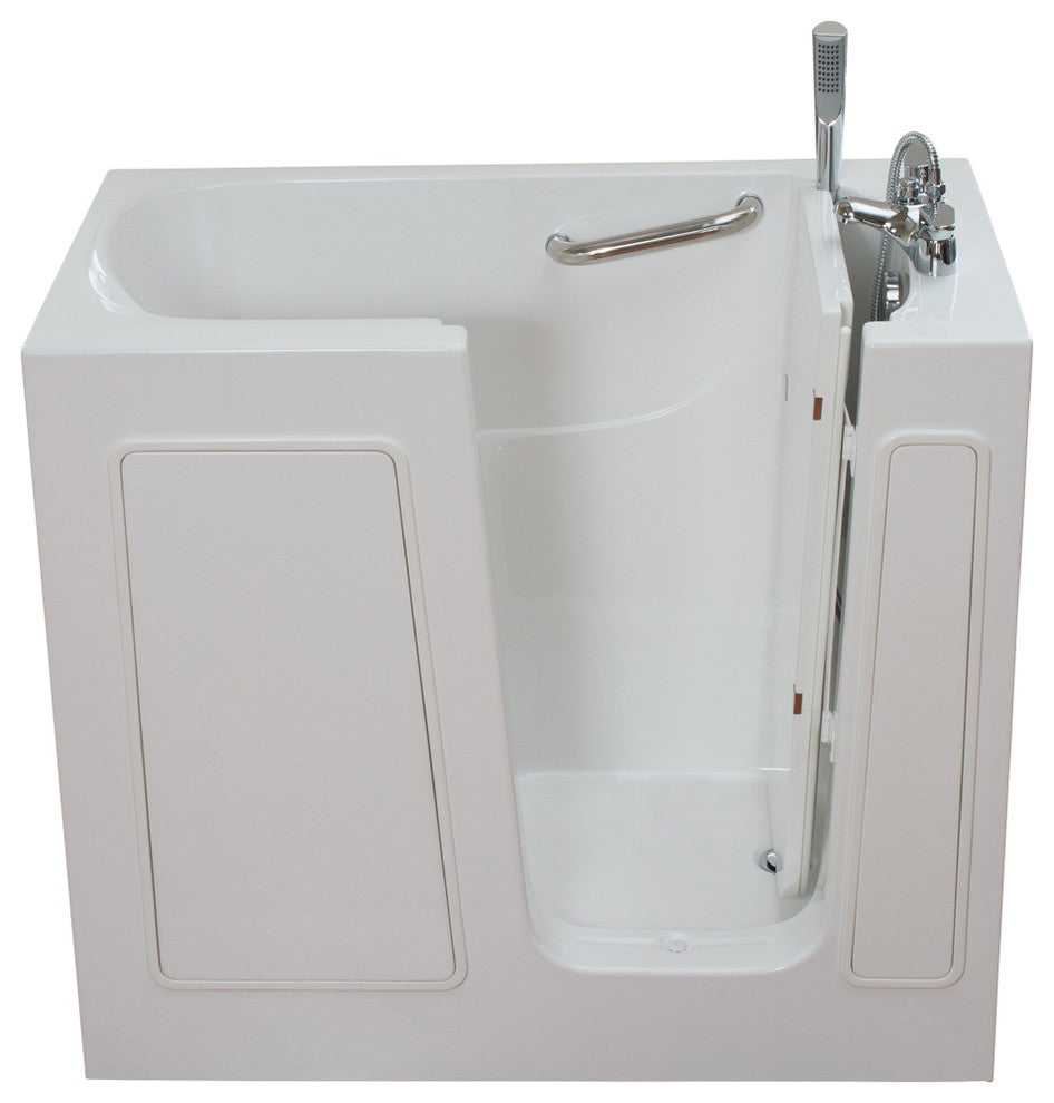 Ella's Bubbles Small Walk-In Right Drain Soaking Bathtub, White