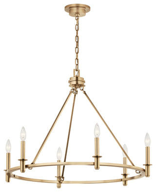 Carrick Chandelier, Black, Champagne Bronze, 6 Light
