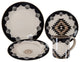 Chalet Aztec Dinnerware and Canister Set, 19 Piece