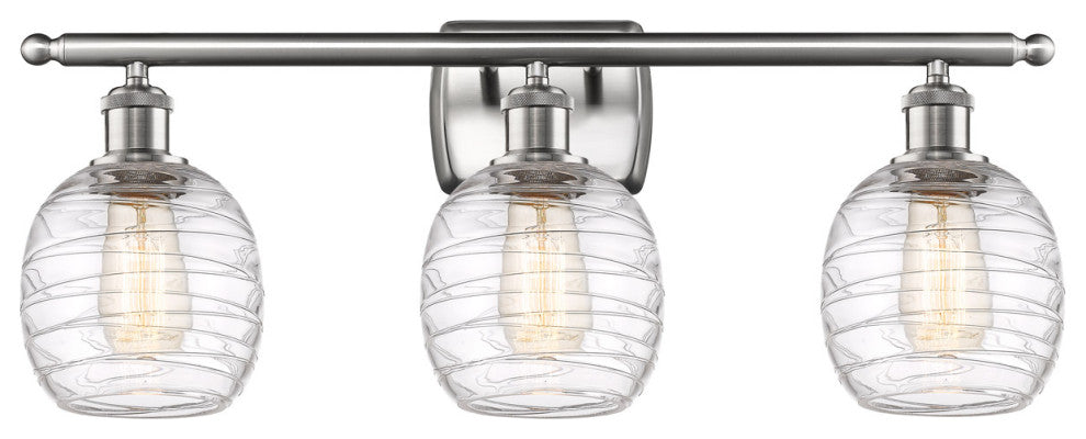 Innovations 516-3W-SN-G1013-LED 3-Light Bath Vanity Light, Brushed Satin Nickel