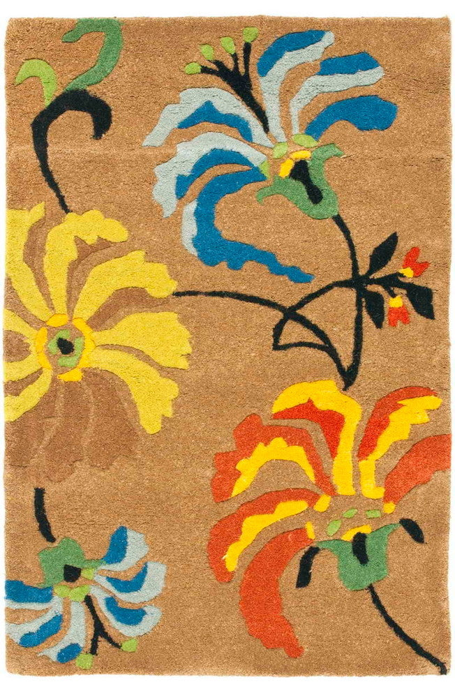 Safavieh Soho Soh740A Floral Rug, Brown/Multi, 2'0" X 3'0"