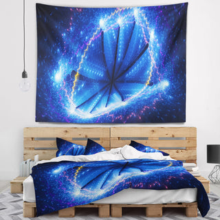 Blue Star Clusters Abstract Wall Tapestry, 60"x50"