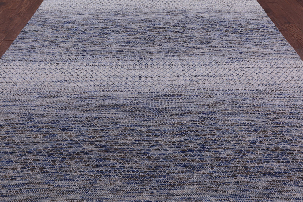 8' 11" X 12' 0" Savannah Grass Handmade Wool Rug - Q13264