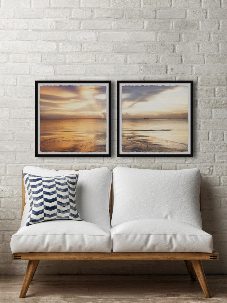 Follow the Sun Diptych, Set of 2, 18x18 Panels
